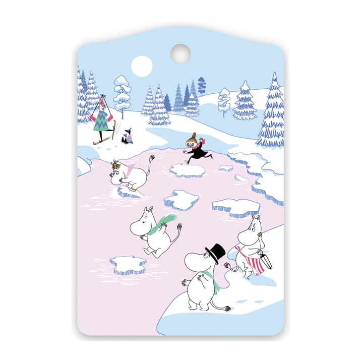 Moomin cutting board winter 2022 20x30 cm, Blue-white-pink Opto Design