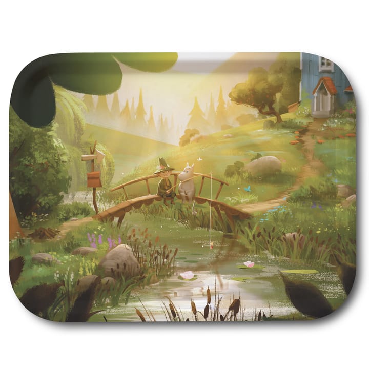 Moomin TV-Series tray 27x20 cm, Moomin & Snufkin bridge Opto Design