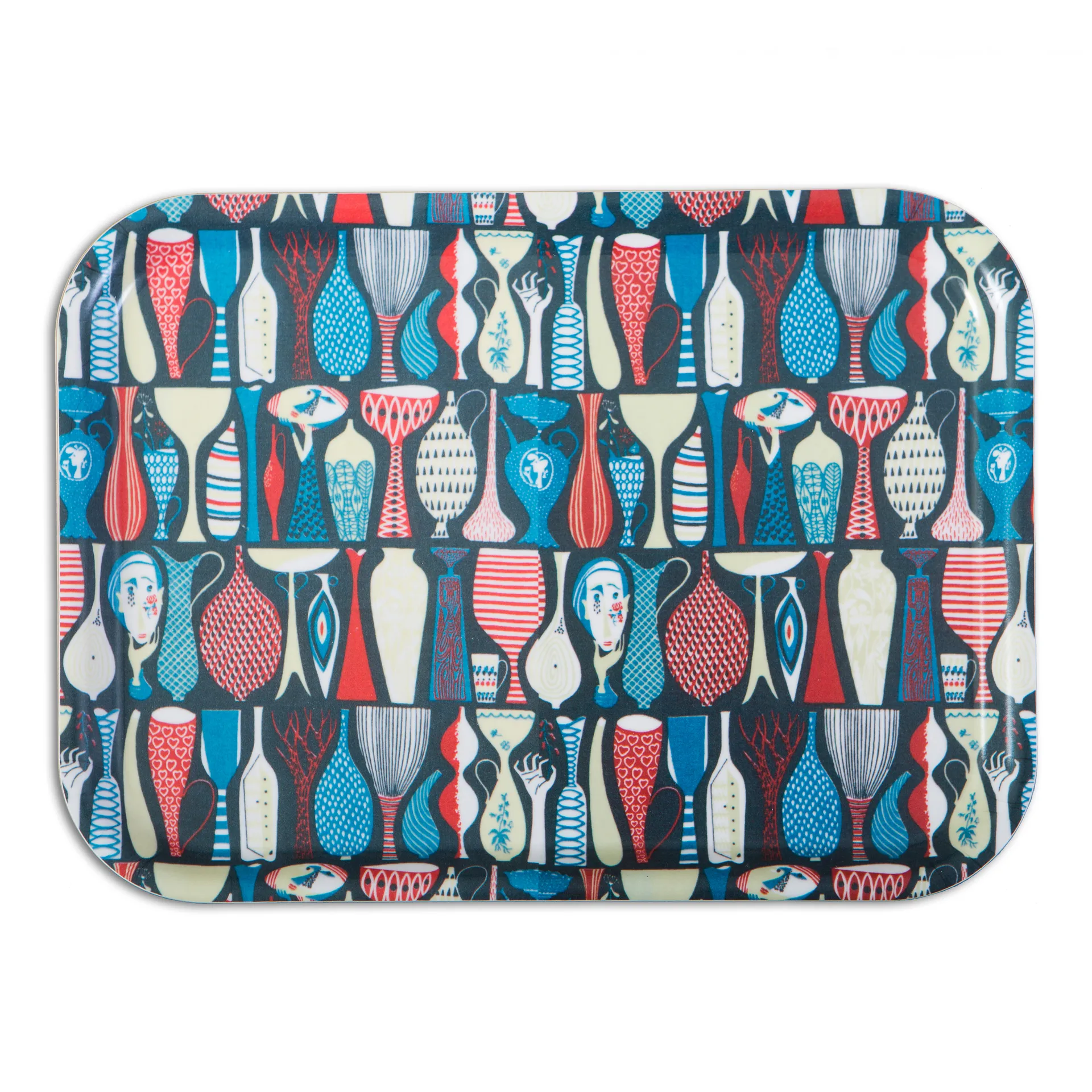 Pottery tray by Stig Lindberg, 36x28 cm Opto Design