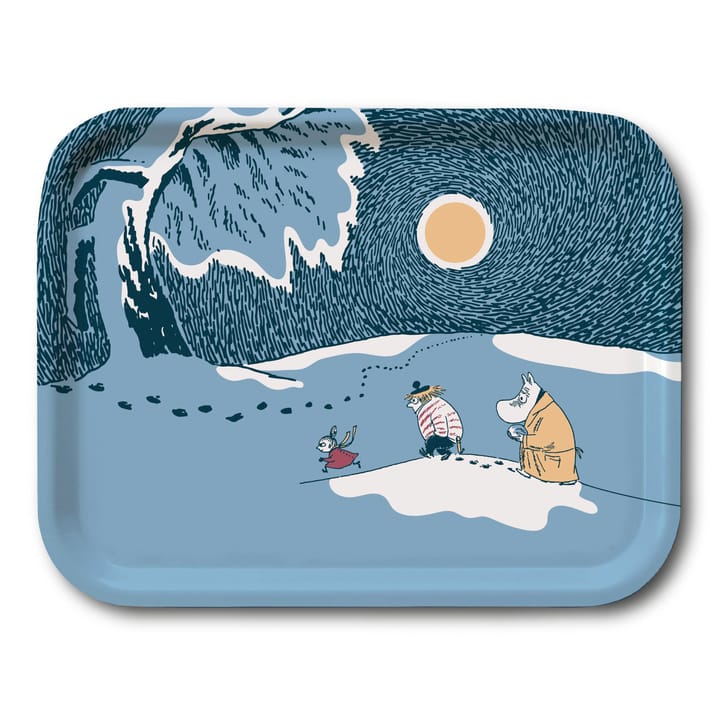 Snow moonlight Moomin tray winter 2021, 20x27 cm Opto Design