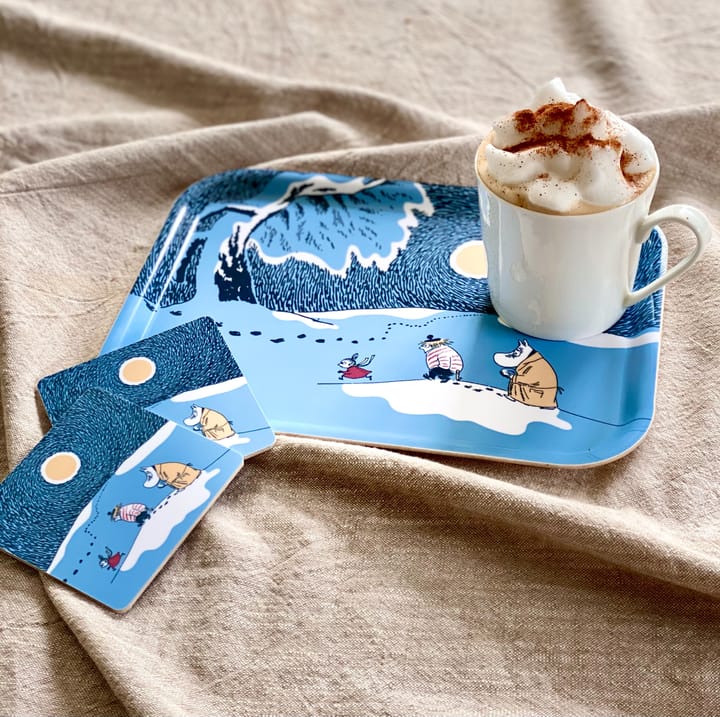 Snow moonlight Moomin tray winter 2021, 20x27 cm Opto Design