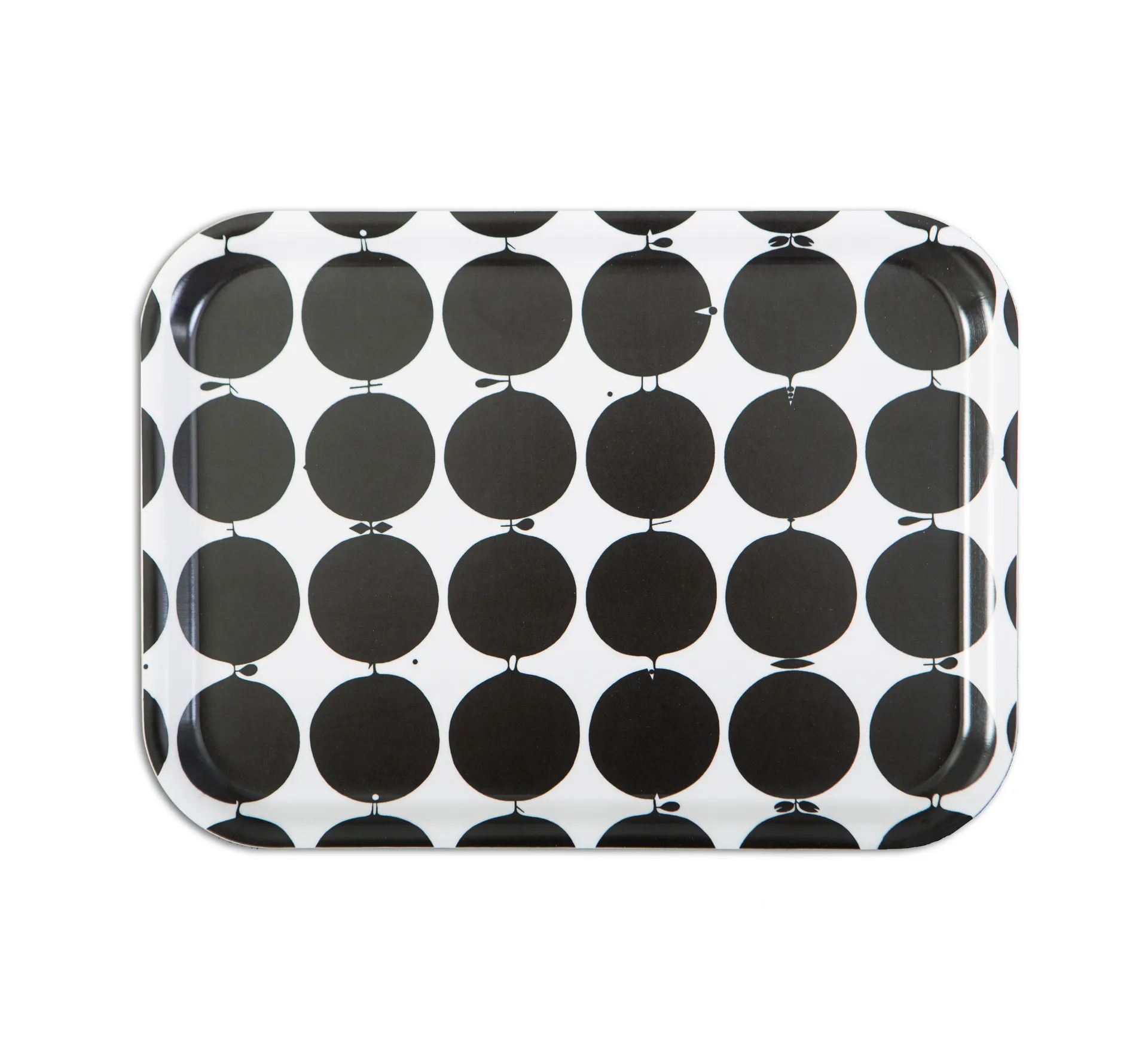 Tallyho tray 36x28 cm, Black-white Opto Design