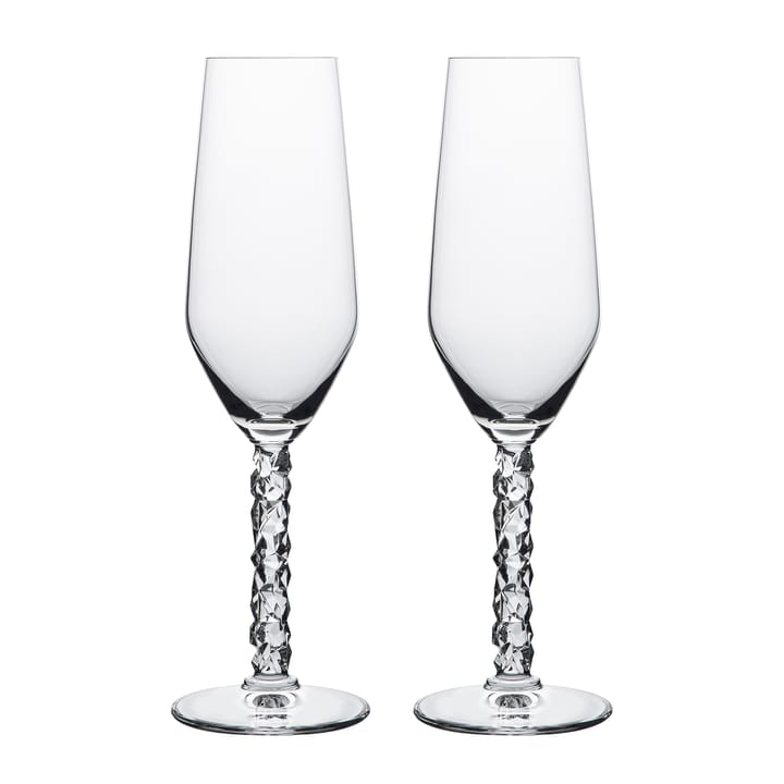 Carat champagne glass 24 cl 2-pack, Clear Orrefors