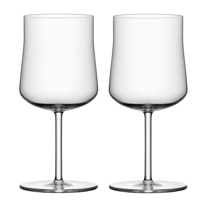 Informal glass on foot 28 cl 2-pack, Clear Orrefors