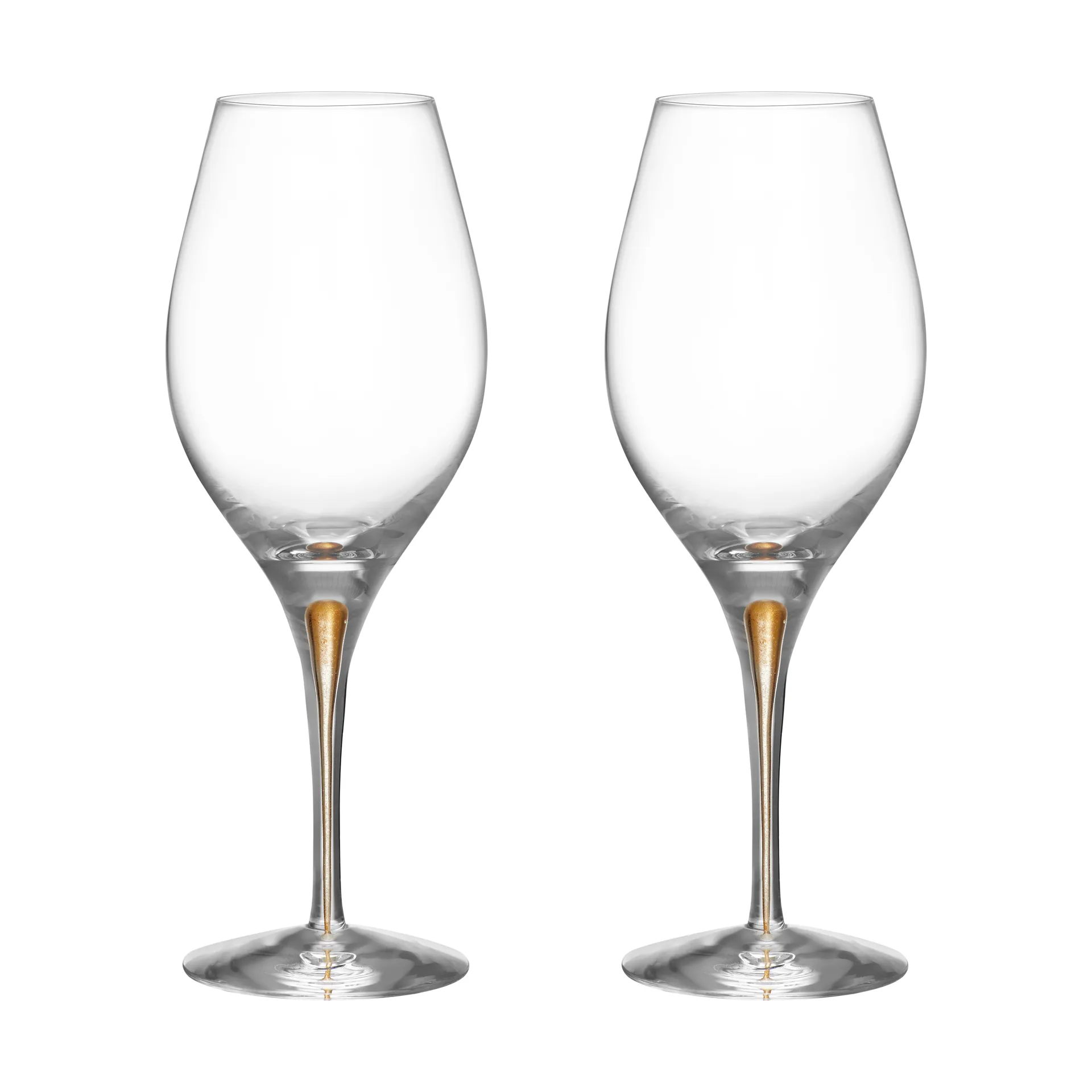 Intermezzo Balance wine glass 44 cl 2-pack, Gold Orrefors