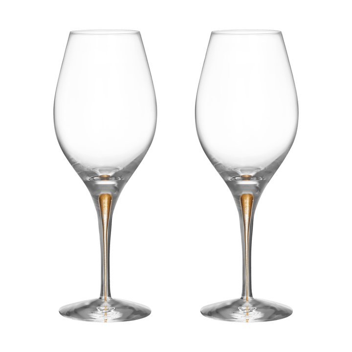 Intermezzo Balance wine glass 44 cl 2-pack, Gold Orrefors