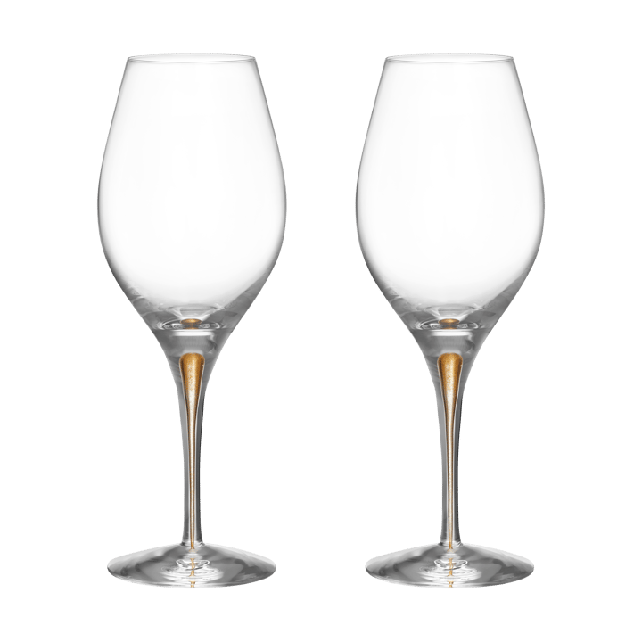 Intermezzo Balance wine glass 44 cl 2-pack - Gold - Orrefors