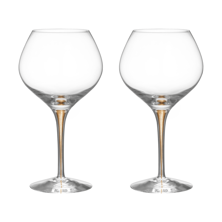Intermezzo Bouquet wine glass 70 cl 2-pack, Gold Orrefors
