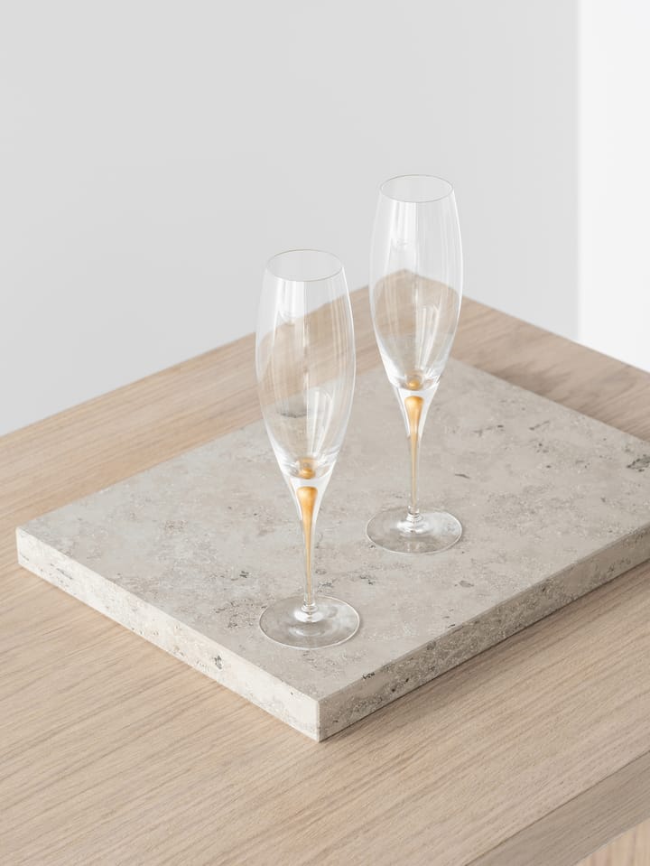 Intermezzo champagne glass 26 cl 2-pack, Gold Orrefors