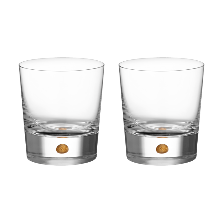 Intermezzo double old fashioned 40 cl 2-pack, Gold Orrefors
