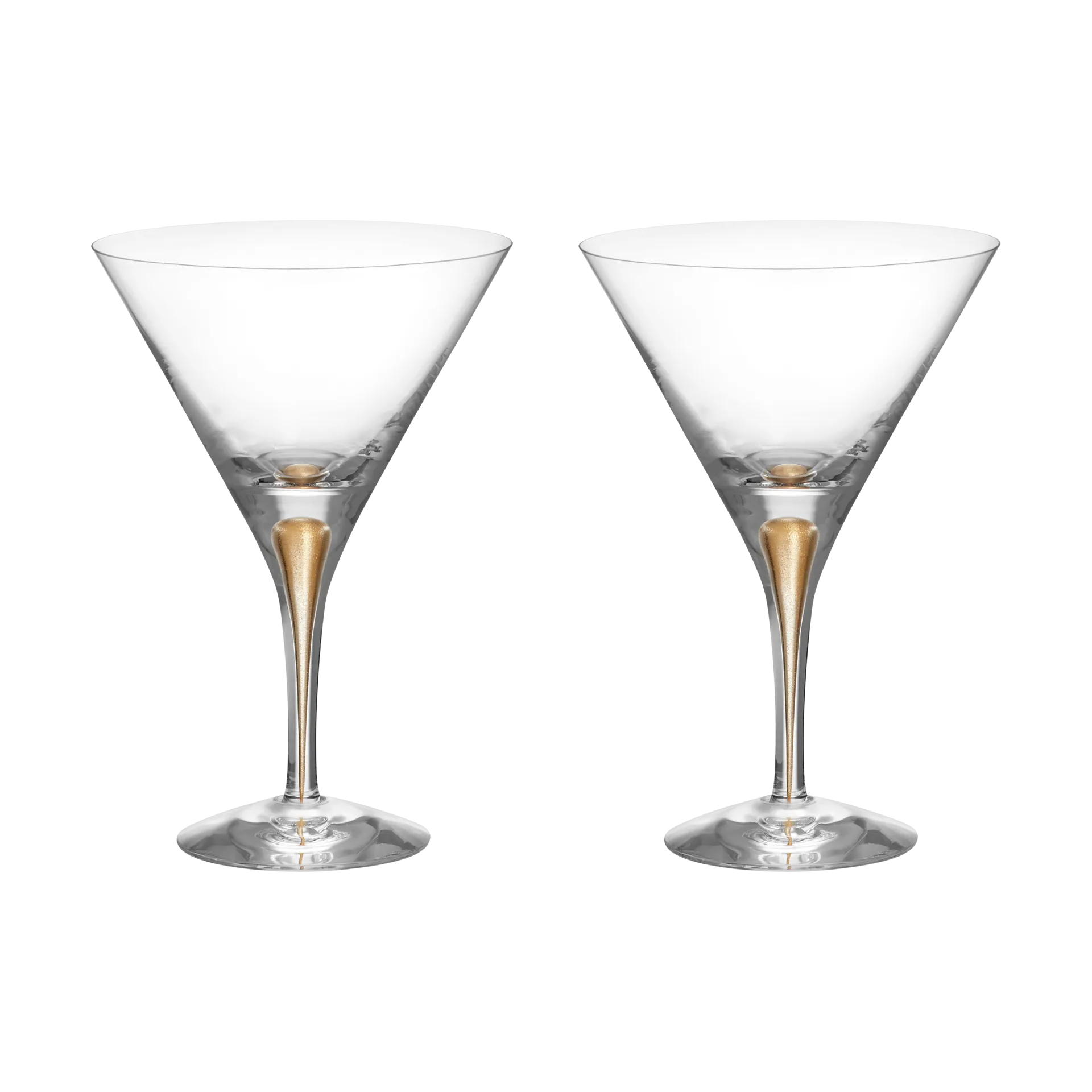 Intermezzo martini glass 25 cl 2-pack, Gold Orrefors
