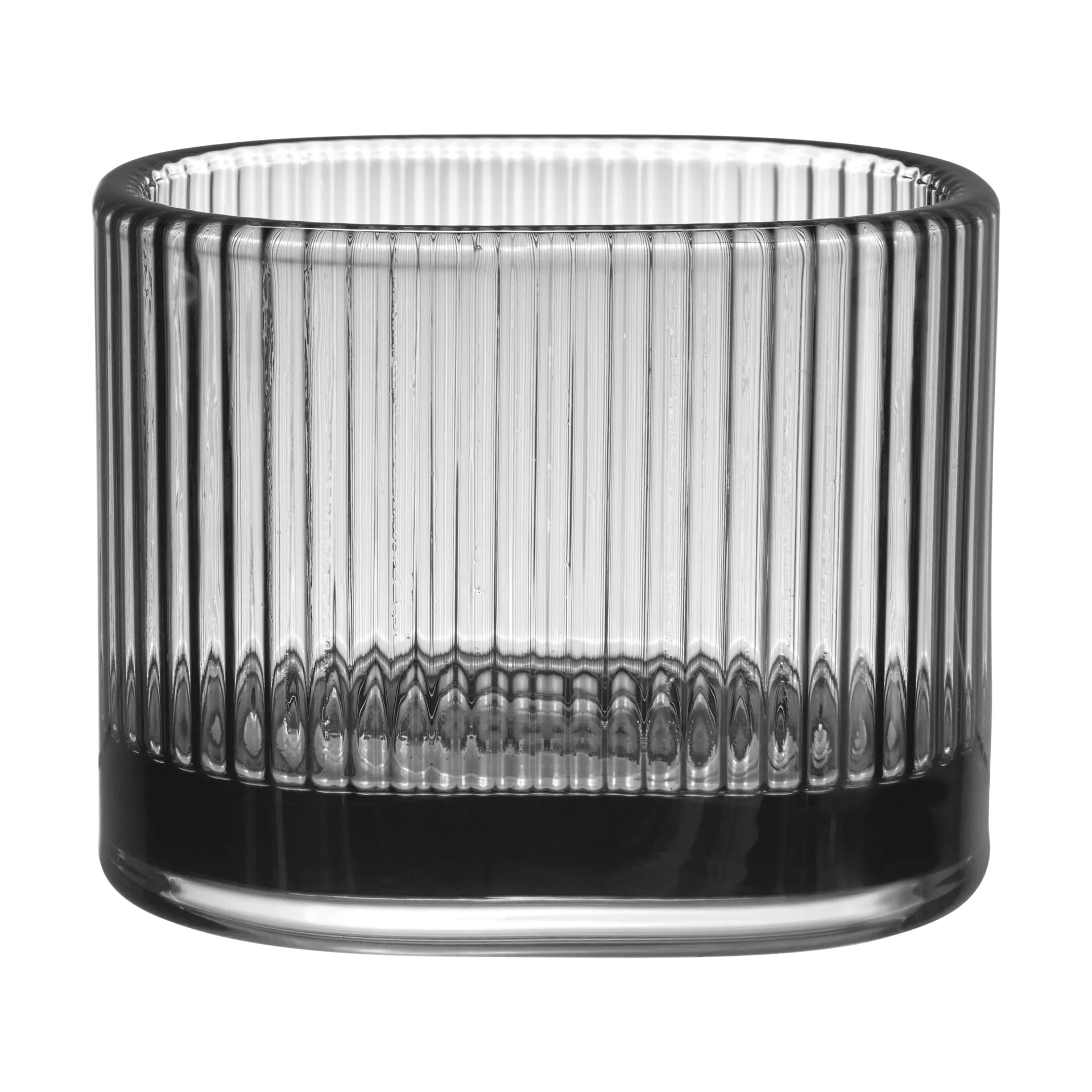 Magica candle holder super ellipse 7 cm, Grey Orrefors