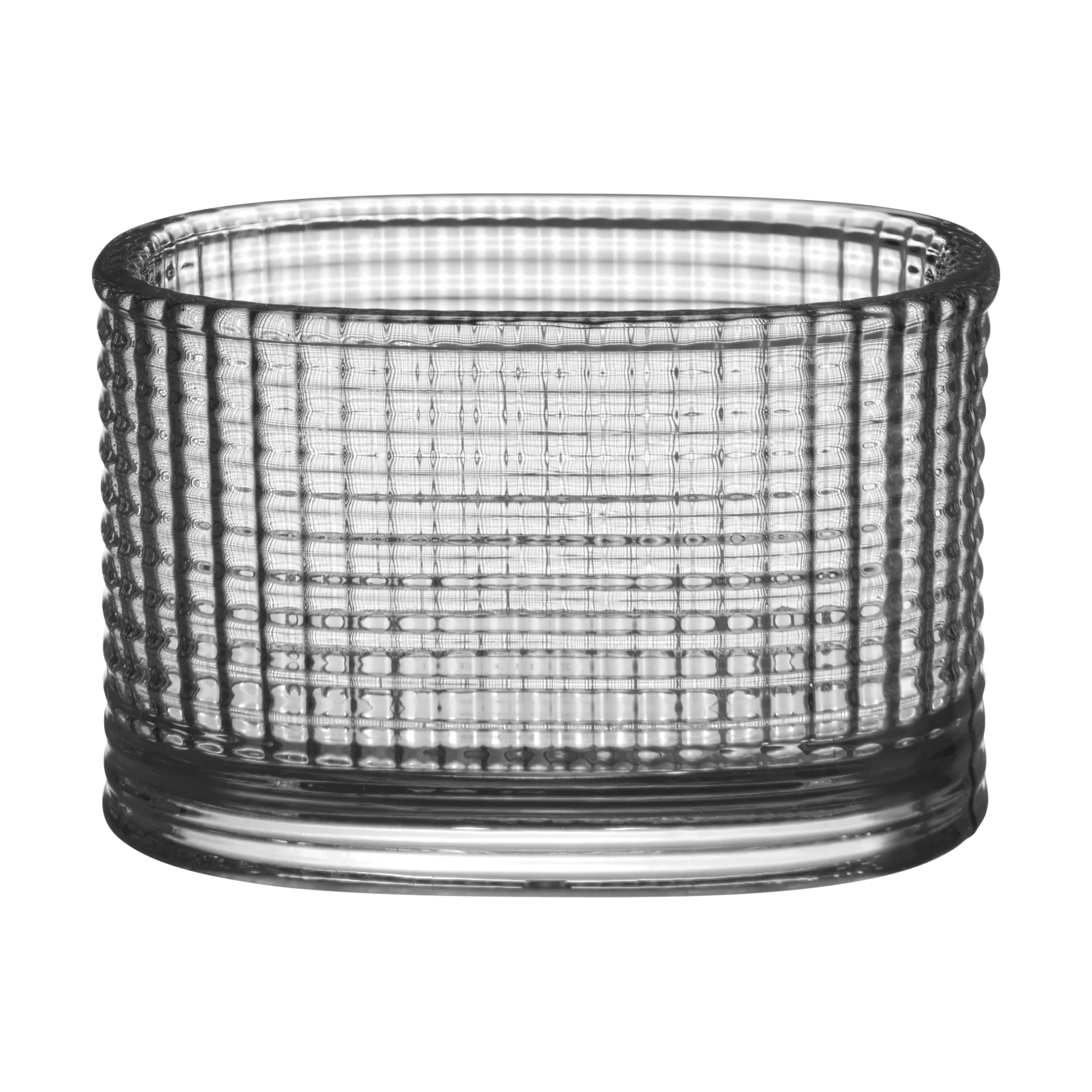 Magica tealight holder super ellipse 5 cm, Grey Orrefors