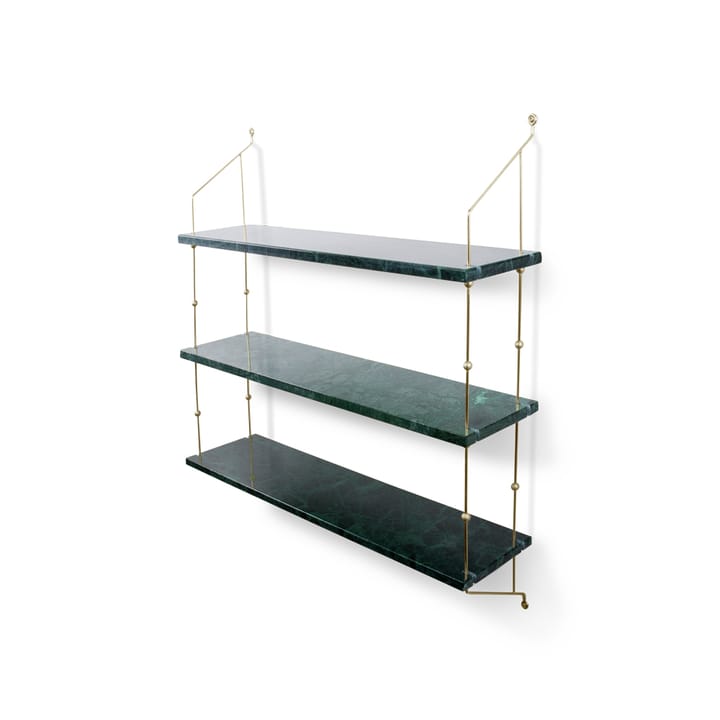 Morse shelf, marble green. frame in brass OX Denmarq