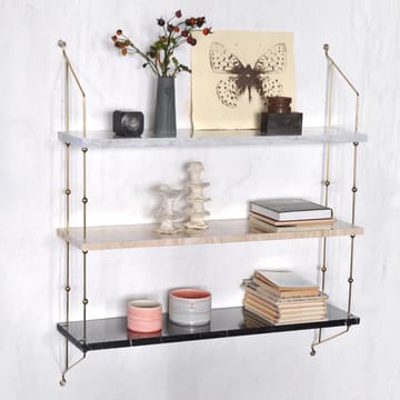 Morse shelf - marble white. frame in black lacquer - OX Denmarq