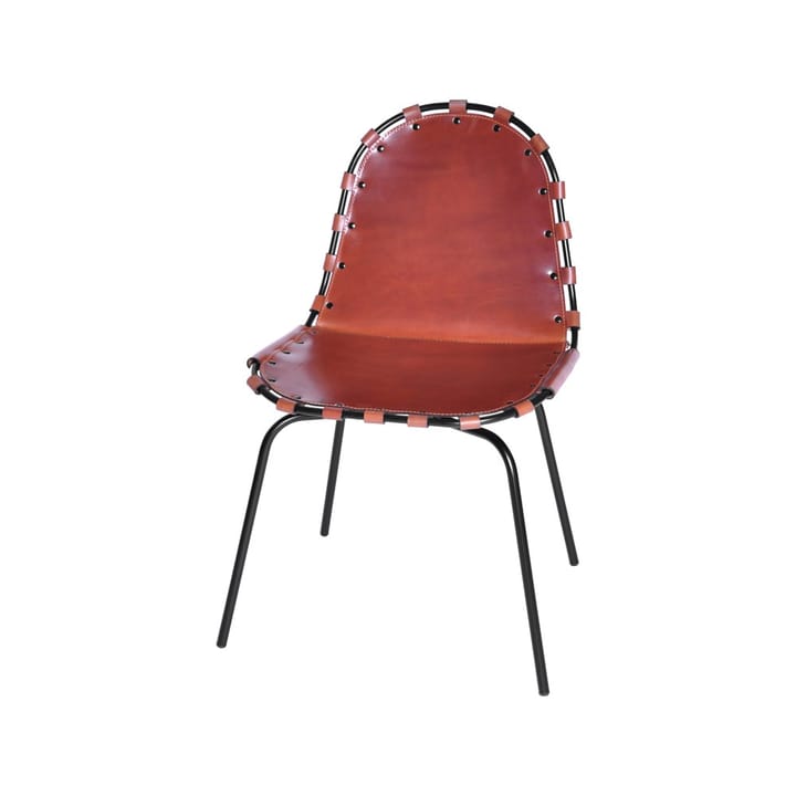 Stretch chair, leather cognac. black stand OX Denmarq