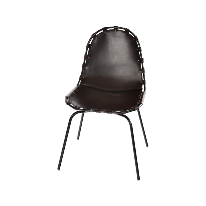 Stretch chair, leather mocca. black stand OX Denmarq