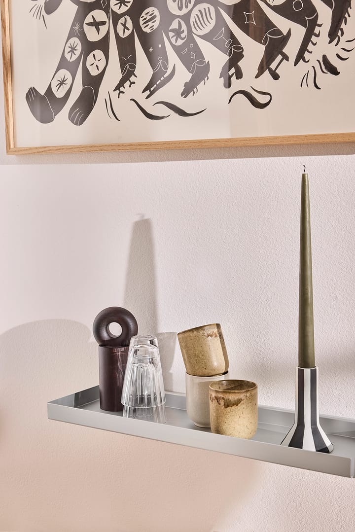 Bakku wall shelf large 16x80 cm, Aluminium OYOY