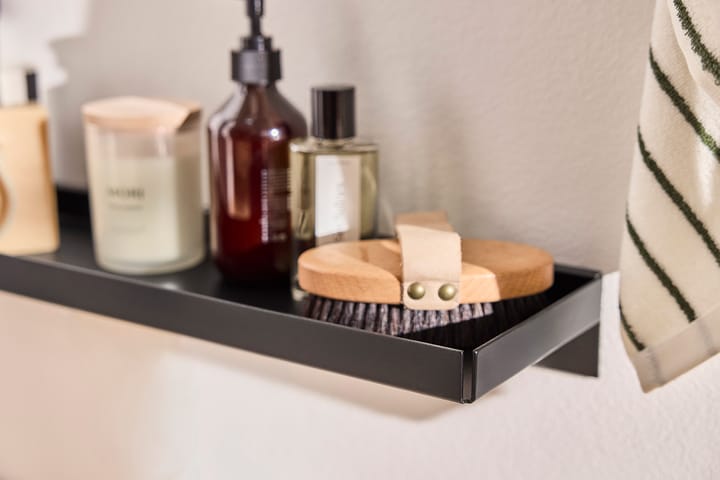 Bakku wall shelf large 16x80 cm, Black OYOY