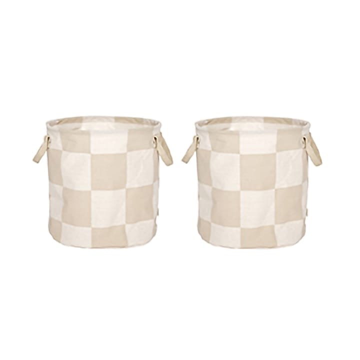 Chess storage baskets medium 2-pack - Clay-offwhite - OYOY