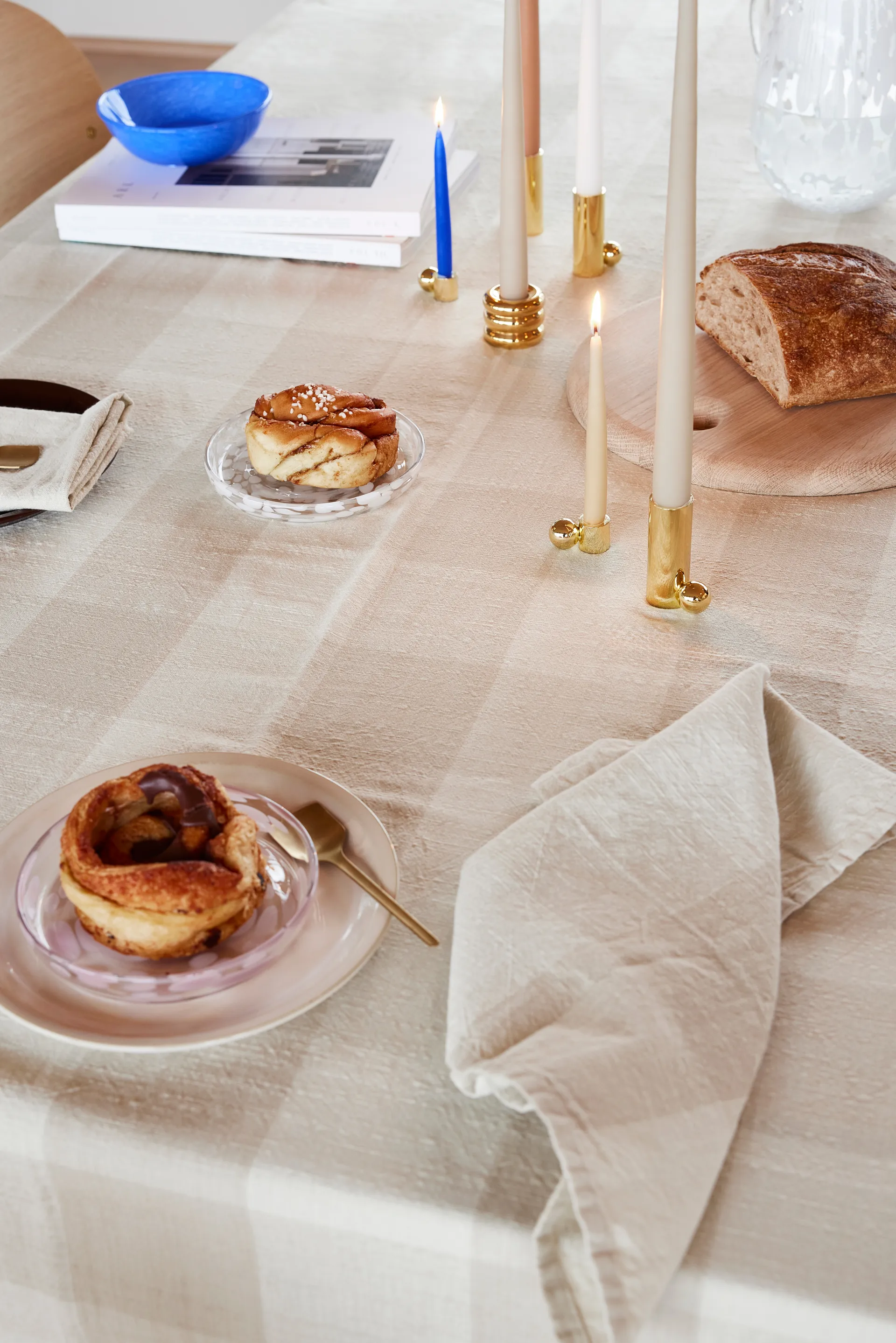 Chess tablecloth 260x140 cm, Clay OYOY