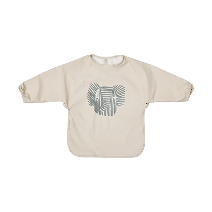 Erik Elephant bib with sleeves - Beige - OYOY