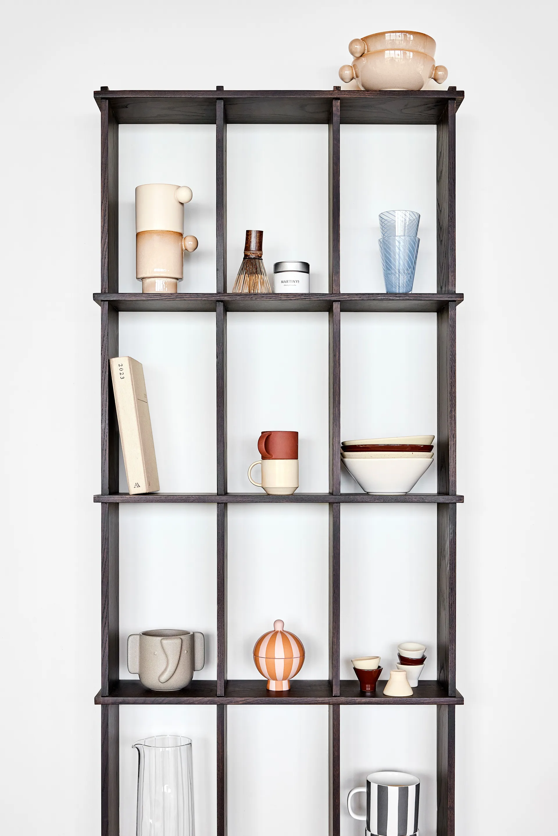 Grid shelf large 15x58 cm, Dark OYOY