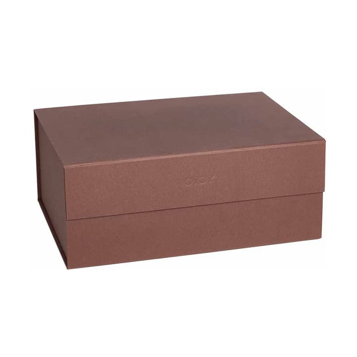 Hako storage box A4, Dark caramel OYOY