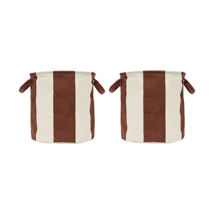 Kara storage basket medium 32xØ32 cm 2-pack - Nutmeg - OYOY
