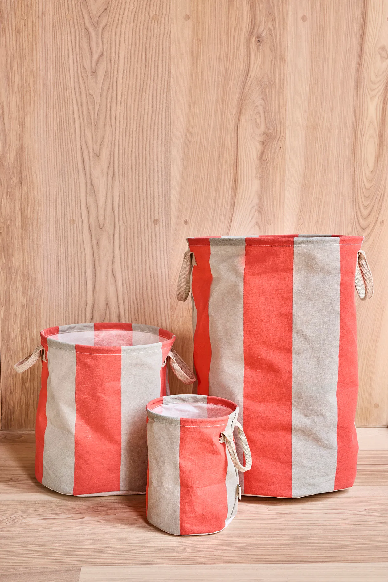 Kara storage basket small Ø18x22 cm 2-pack, Cherry Red OYOY