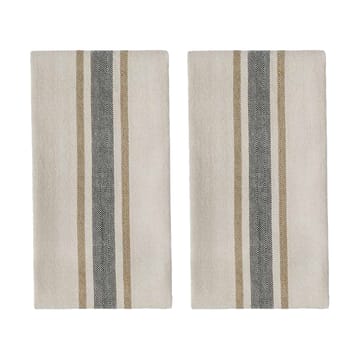 Linu kitchen towel 2-pack - Black - OYOY