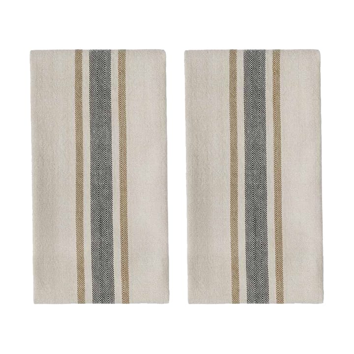 Linu kitchen towel 2-pack - Black - OYOY