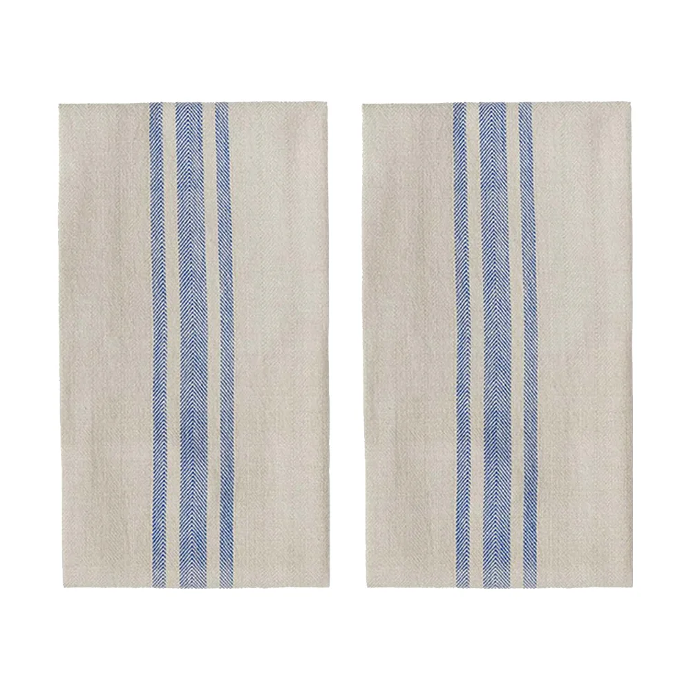 Linu kitchen towel 2-pack, Blue OYOY