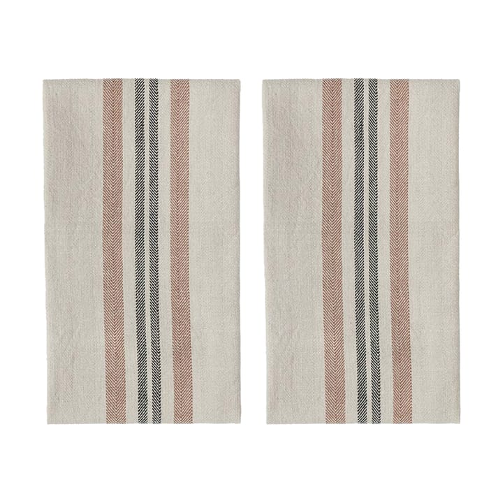 Linu kitchen towel 2-pack - Caramel - OYOY