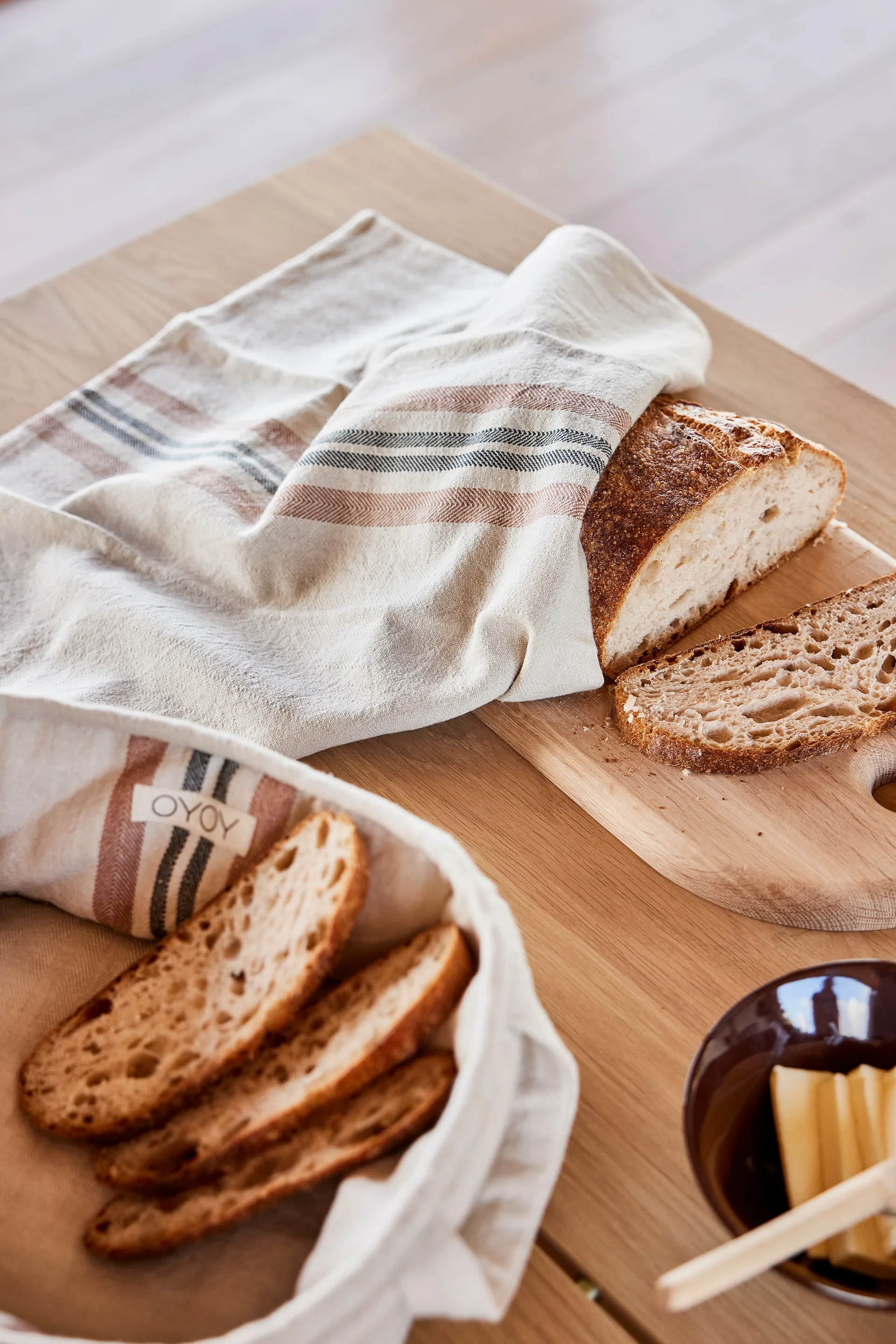 Linu kitchen towel 2-pack, Caramel OYOY