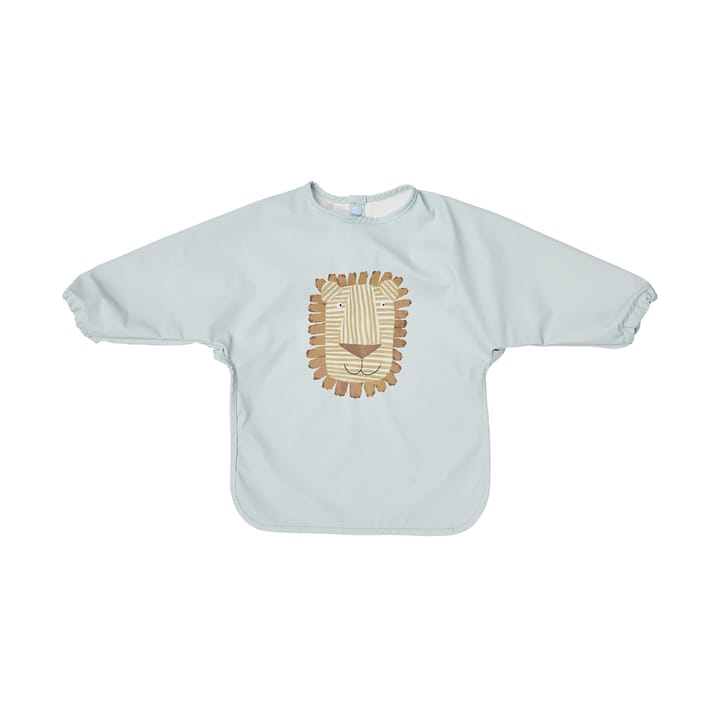 Lobo Lion bib with sleeves - Ice blue - OYOY