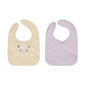 Lun Lun panda bib 2 pieces - Vanilla-lavender - OYOY