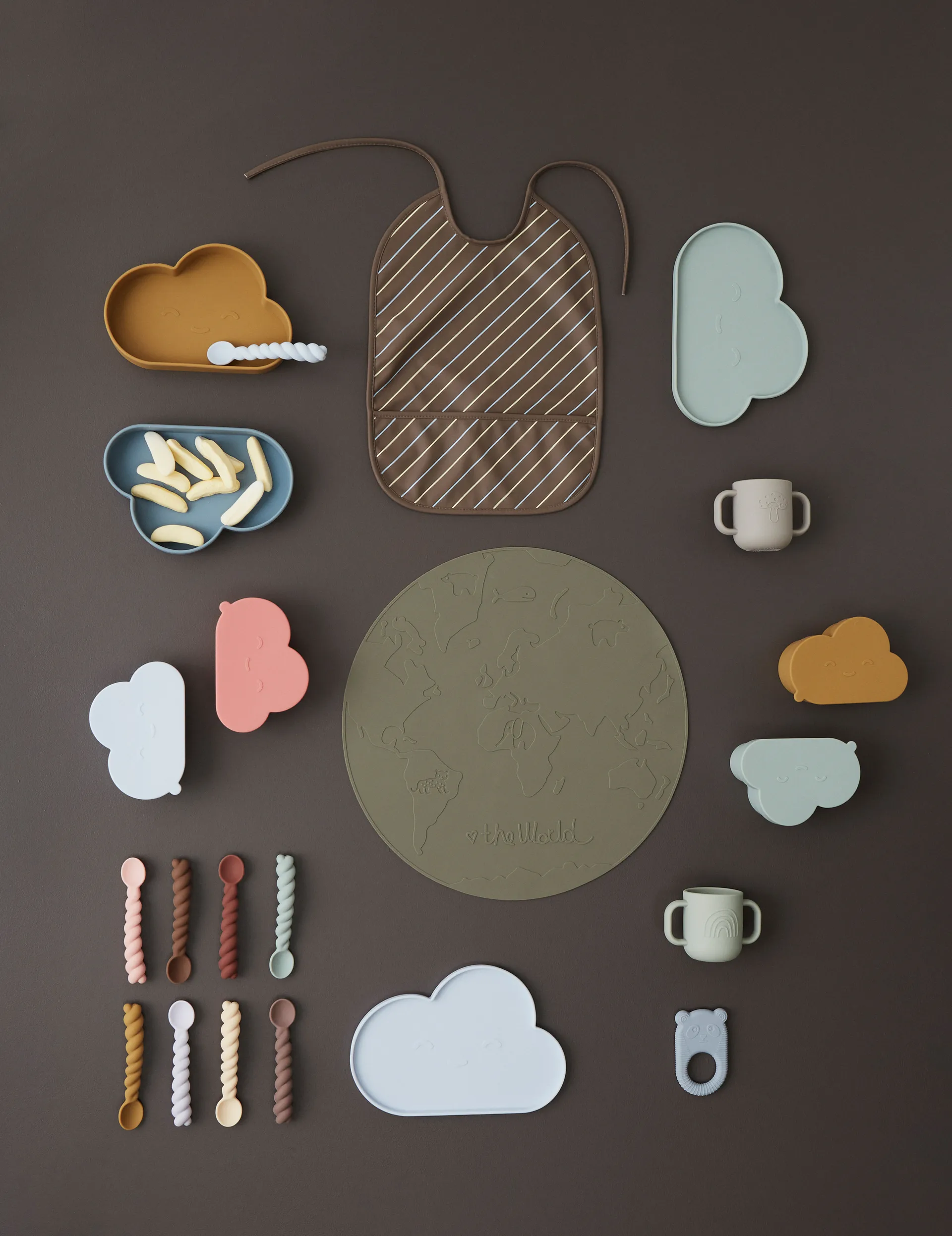 Mellow spoon 3-pack, Lavender-vanilla-light Rubber OYOY