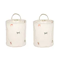 Moira storage basket small Ø18x22 cm 2 pieces - Multi - OYOY