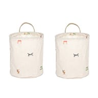 Moira storage basket small 22xØ18 cm 2 pieces - Multi - OYOY