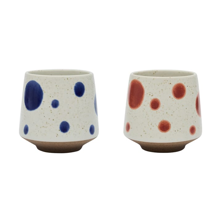 Nori dot cup Ø6.95 cm 2-pack - Blue-red - OYOY