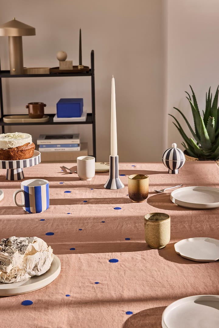 Nori tablecloth 140x260 cm, Terracotta-optic blue OYOY