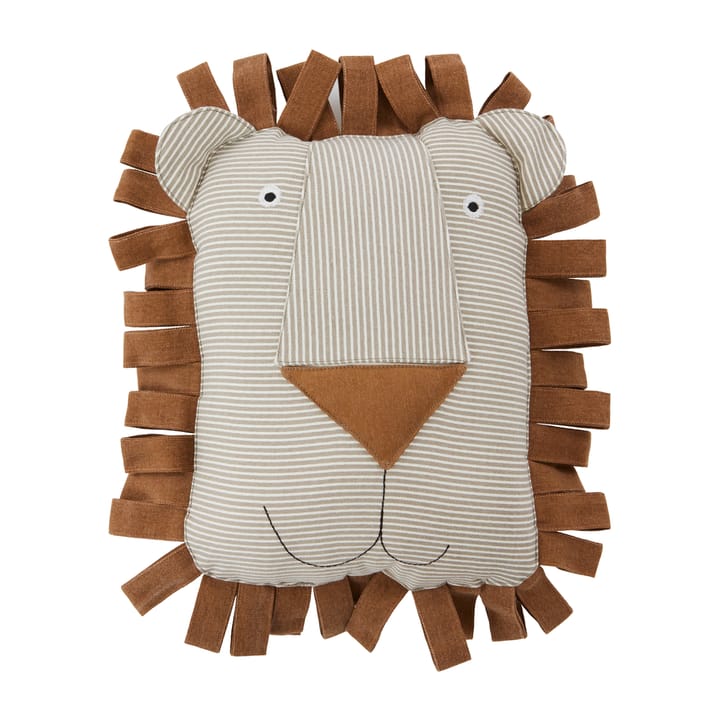 OYOY denim animal cushion - Lobo Lion. caramel - OYOY