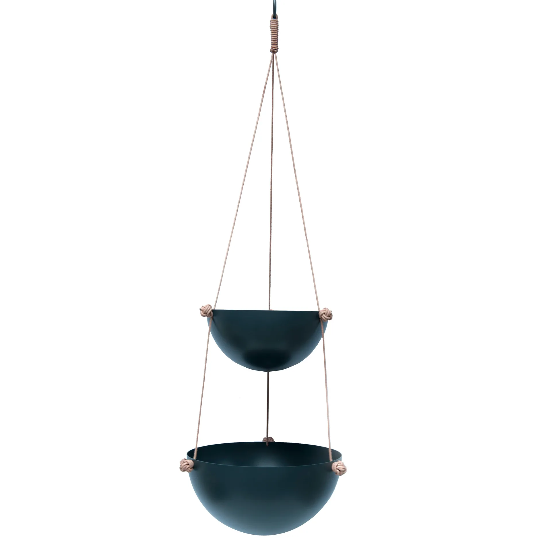 Pif paf puf hanging pots dark grey, 2 levels OYOY