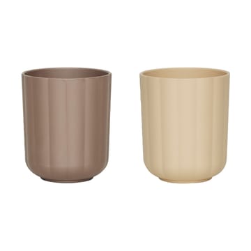 Pullo cup 2-pack - Taupe-vanilla - OYOY