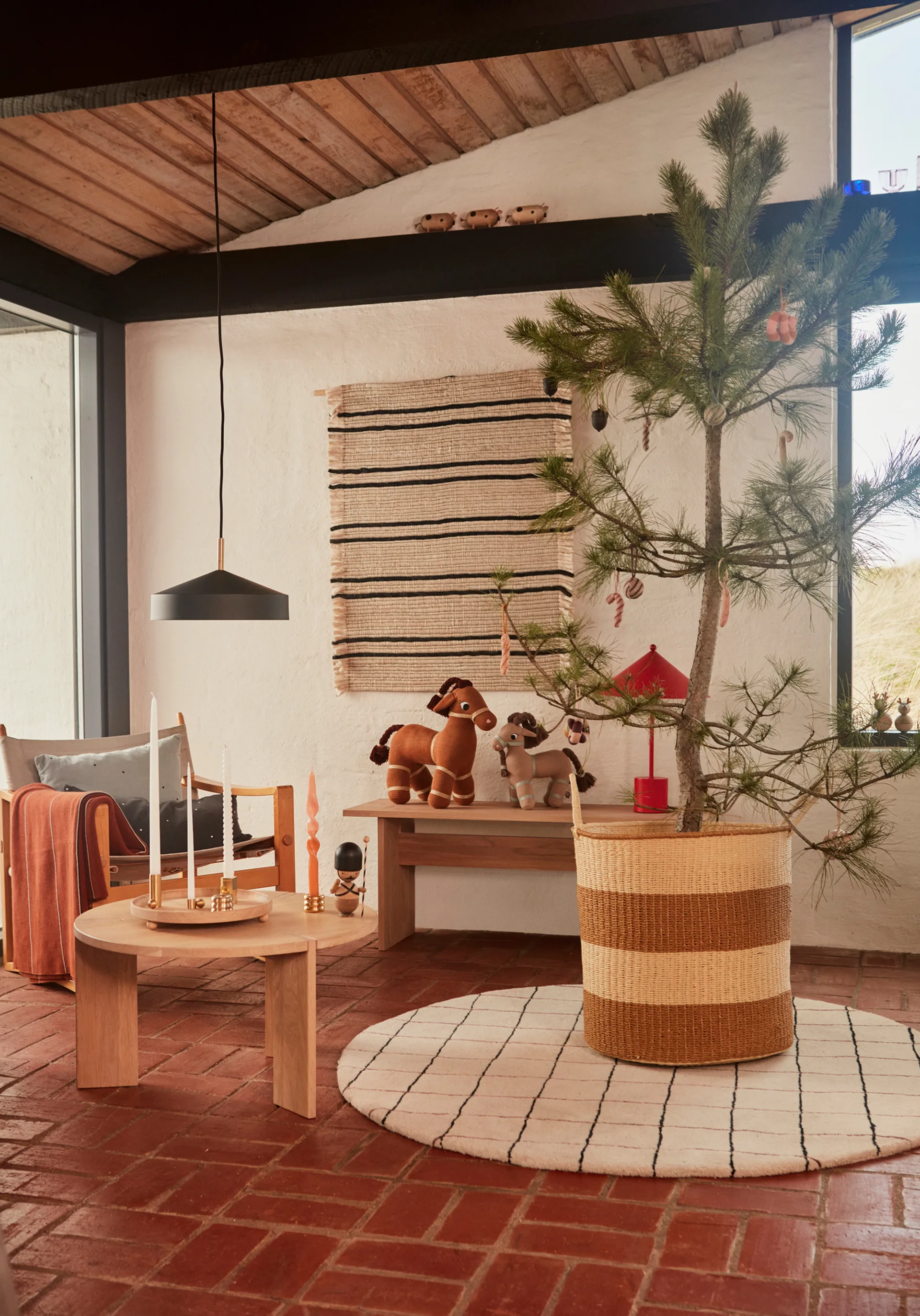 Putki wall decoration 80x100 cm , Off white-black OYOY