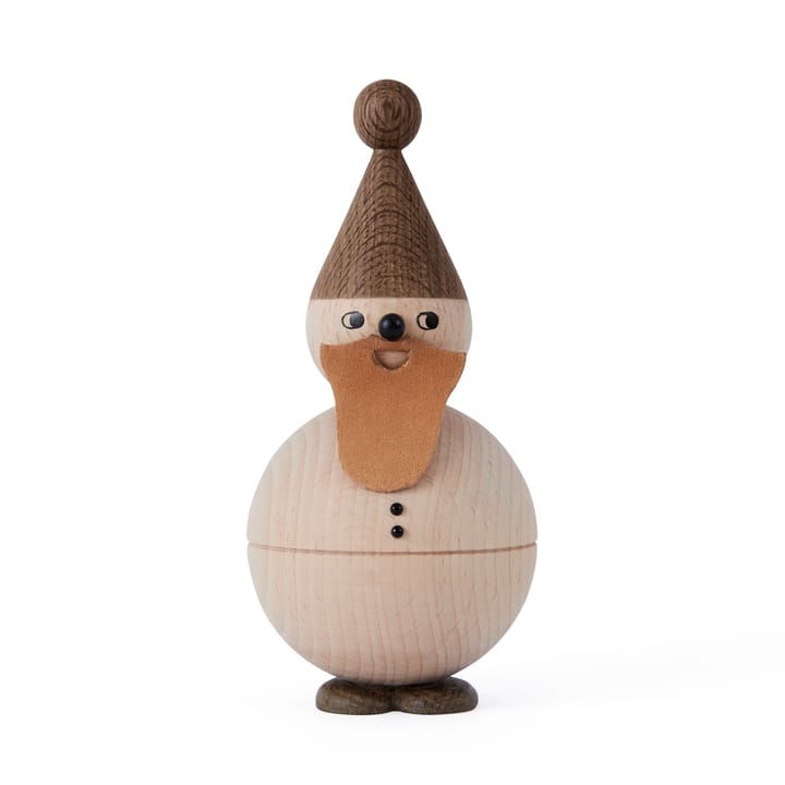 Santa Claus wooden figure, Beech-oak-leather OYOY