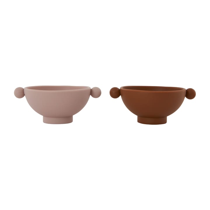 Tiny Inka bowl Ø11 cm 2-pack, Caramel-rose OYOY