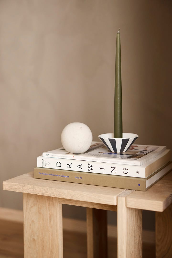 Toppu candlestick low 4 cm, White-black OYOY