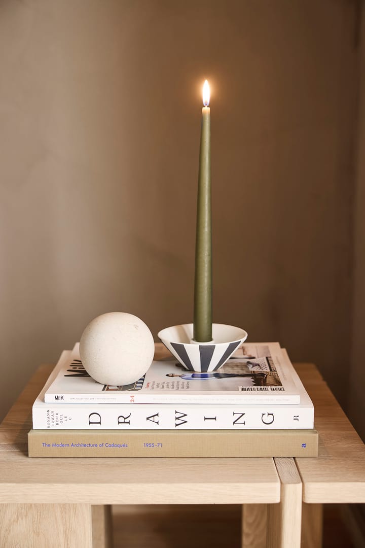 Toppu candlestick low 4 cm, White-black OYOY